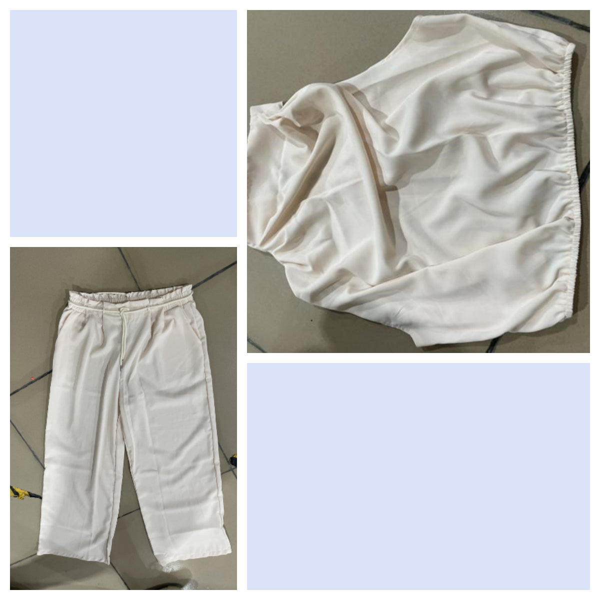 Summer Suits Casual Sleeveless Midriff-baring Top And Wide Leg Pants