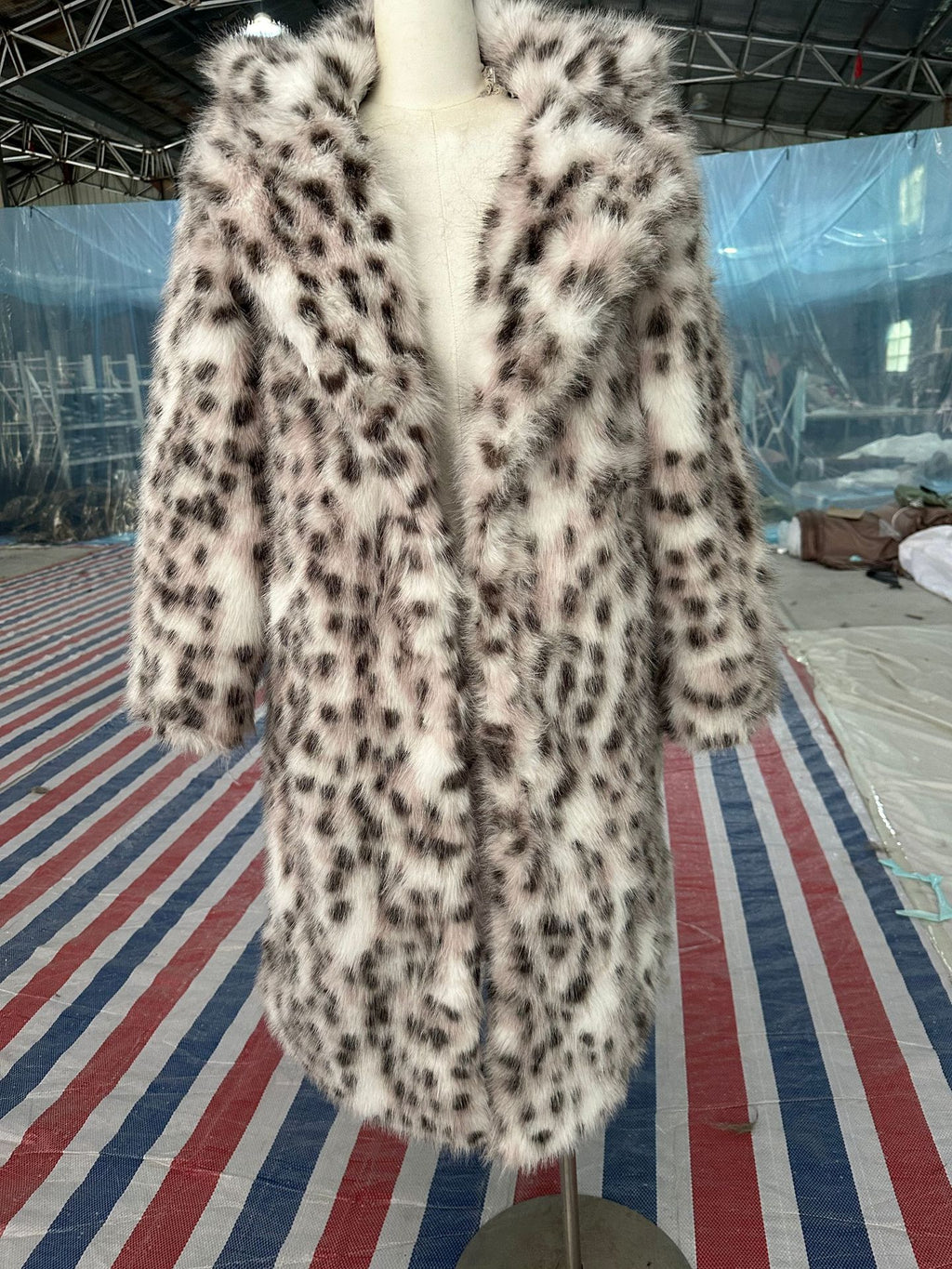 Laid-back Style Fox Fur Coat Faux Fur Brown