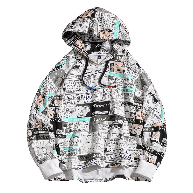 Sweat à capuche oversize à imprimé floral Luxanique pour homme