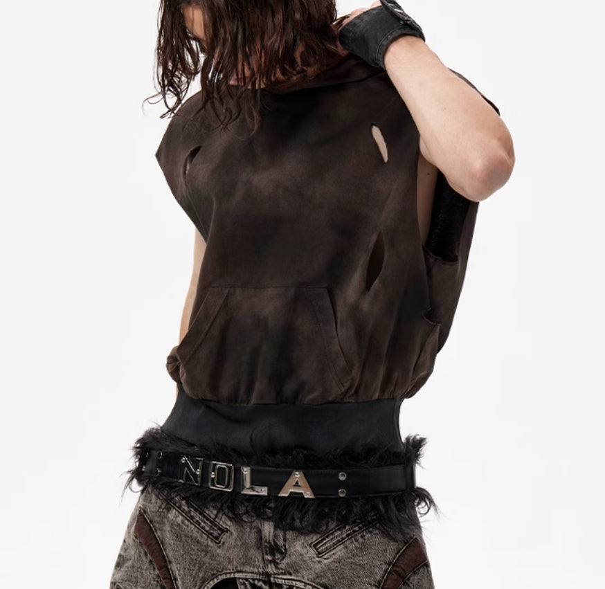 Waste Soil Wind Short Hood Vest