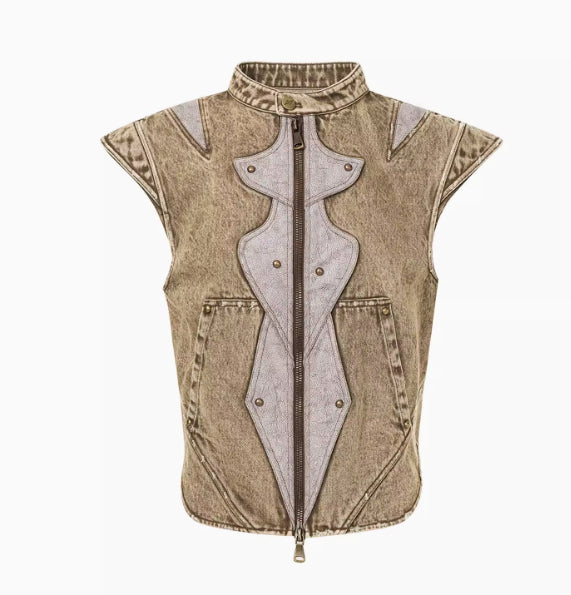Summer Dark Knight Original Niche Pleated Vest