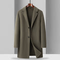 Manteau mi-long en laine double-face Luxanique pour homme