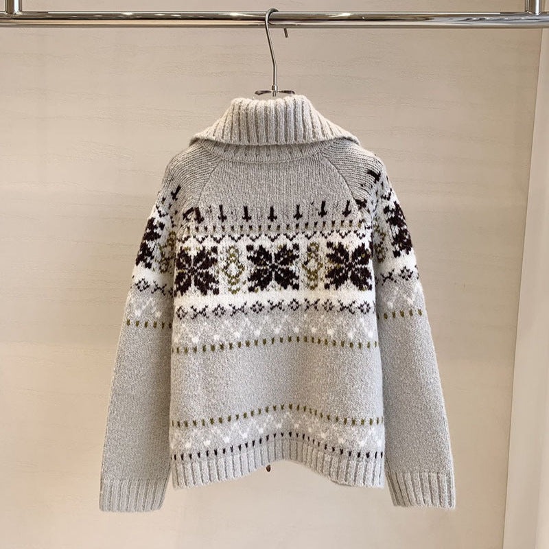 Womens V-neck Knitted Cardigan Sweater Jacket