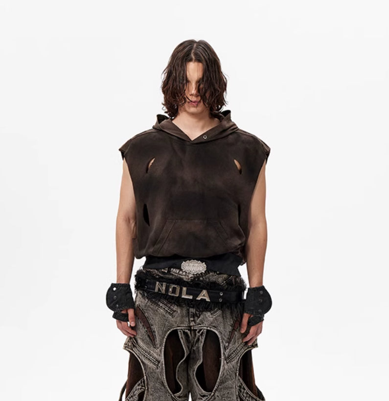 Waste Soil Wind Short Hood Vest